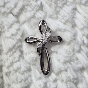 Sterling Silver Modernist Cross Pendant